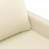 Sofá de 3 plazas de cuero sintético color crema 180
