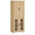 Aparador alto madera contrachapada color roble 69,5x34x180