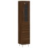 Aparador alto madera contrachapada roble marrón 34,5x34x180