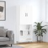 Aparador alto madera contrachapada blanco 69,5x34x180