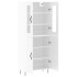 Aparador alto madera contrachapada blanco brillo 69,5x34x180