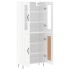 Aparador alto madera contrachapada blanco brillo 69,5x34x180