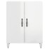 Aparador alto madera contrachapada blanco brillo 69,5x34x180