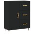Aparador alto madera contrachapada negro 69,5x34x180