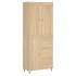 Aparador alto madera contrachapada color roble 69,5x34x180