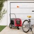 Remolque de bicicleta mascotas hierro tela Oxford rojo