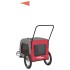 Remolque de bicicleta mascotas hierro tela Oxford rojo