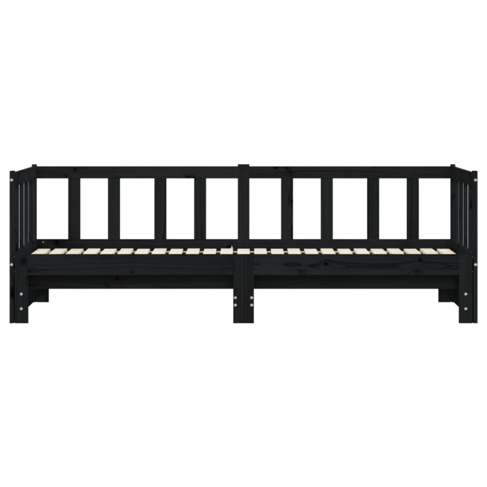 Sofá cama nido madera maciza de pino negro 90x200