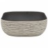 Lavabo encimera rectangular cerámica gris negro 48x37,5x13,5