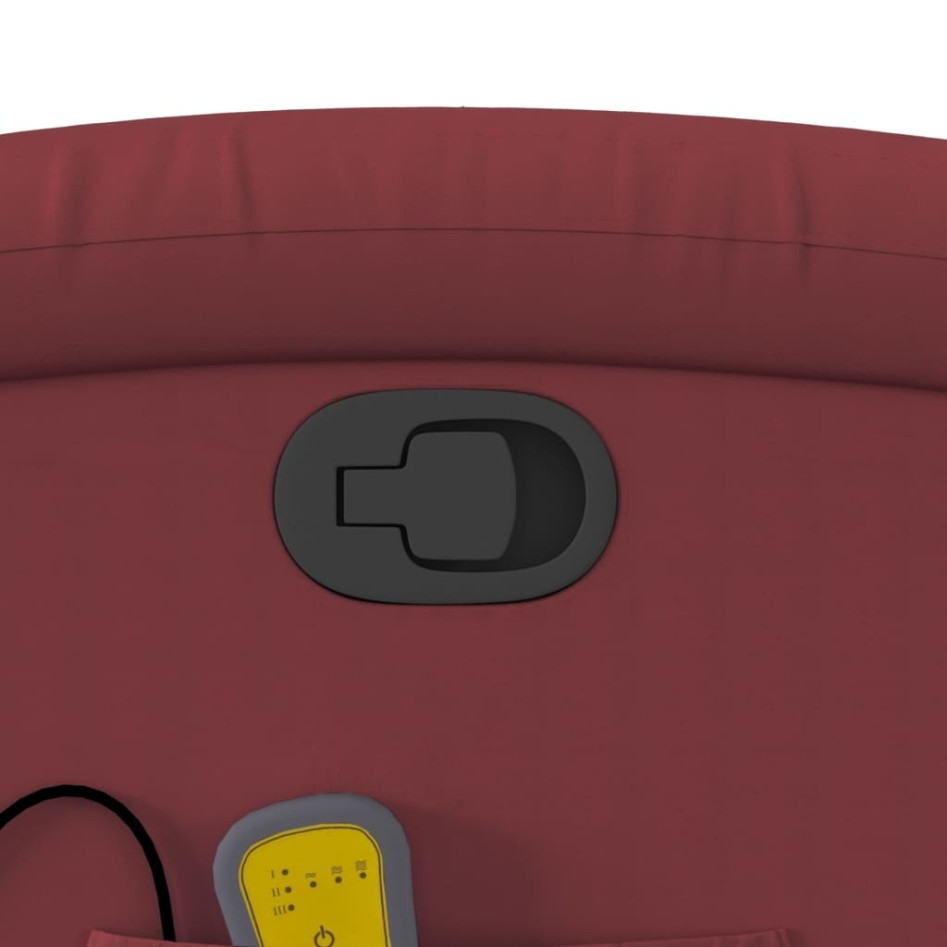 Sillón de masaje reclinable cuero sintético rojo