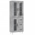 Aparador alto madera contrachapada gris hormigón 69,5x34x180
