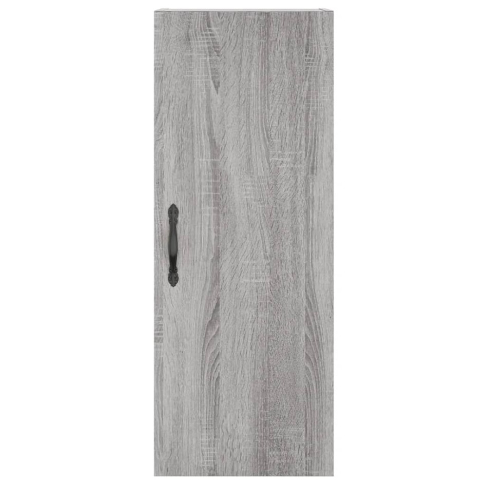 Aparador alto madera contrachapada gris Sonoma 34,5x34x180