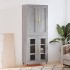 Aparador alto madera contrachapada gris sonoma 69,5x34x180