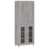 Aparador alto madera contrachapada gris sonoma 69,5x34x180