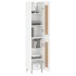 Aparador alto madera contrachapada blanco brillo 34,5x34x180