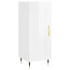 Aparador alto madera contrachapada blanco brillo 34,5x34x180
