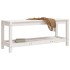 Banco de jardín madera maciza de pino blanco 108x35x45