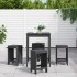 Set de mesa y taburetes altos jardín 5 piezas madera pino