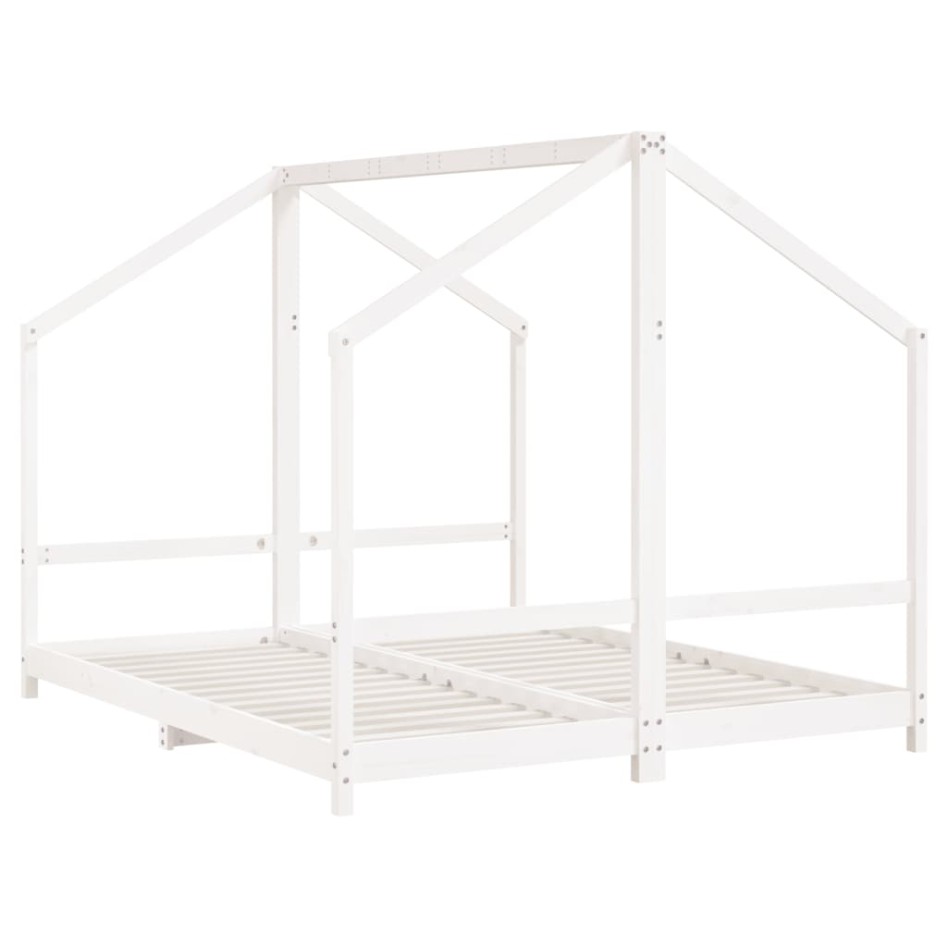 Estructura de cama para niños madera pino blanco 2x(80x200)