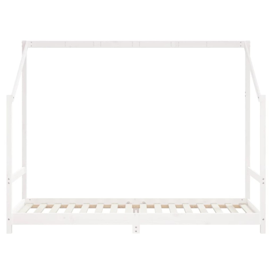 Estructura de cama para niños madera pino blanco 2x(80x200)