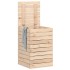 Cesto para la ropa sucia madera maciza de pino 44x44x66