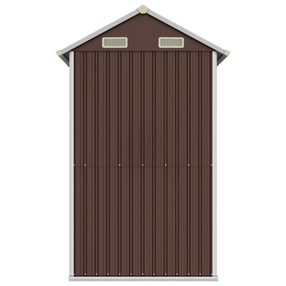 Cobertizo de jardín acero galvanizado marrón 192x152,5x237