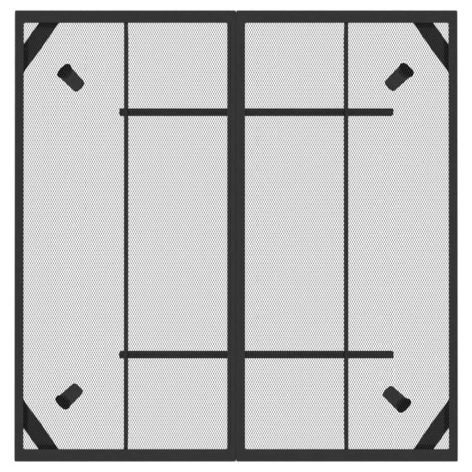 Juego de comedor de jardín 5 pzas malla metálica gris