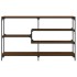 Mesa consola madera de ingeniería marrón roble 160x32x95
