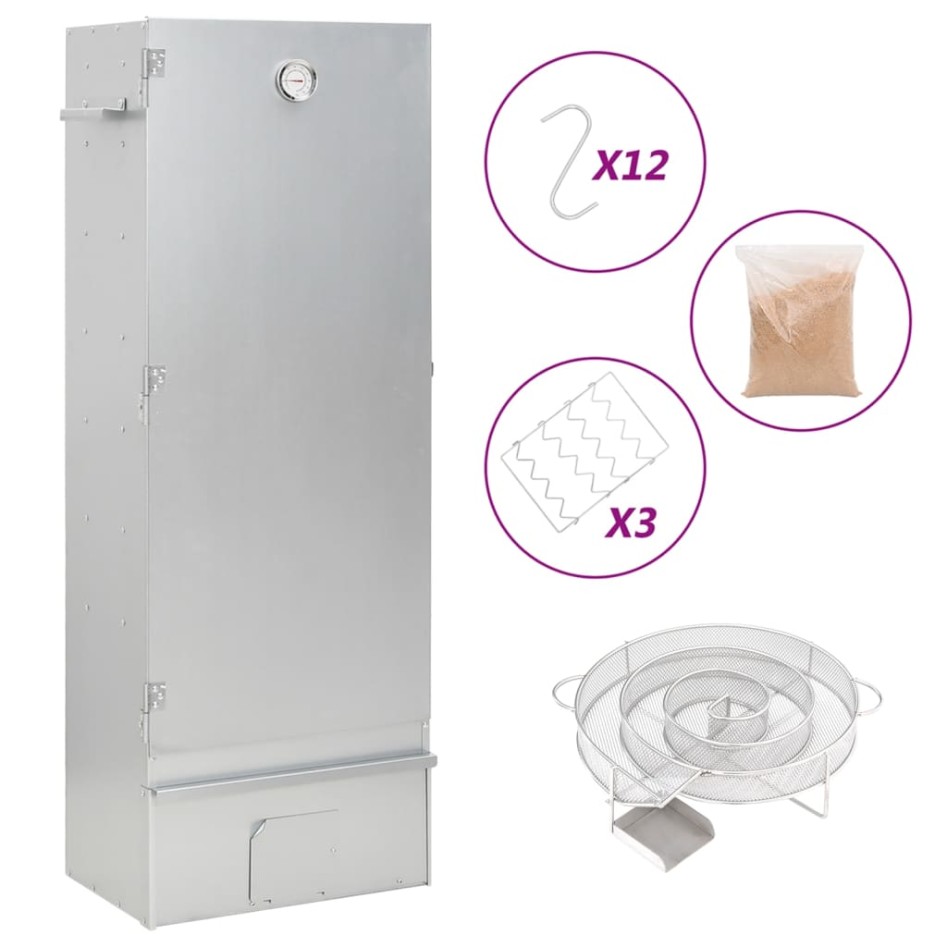 Horno ahumador de BBQ con generador humo frío acero