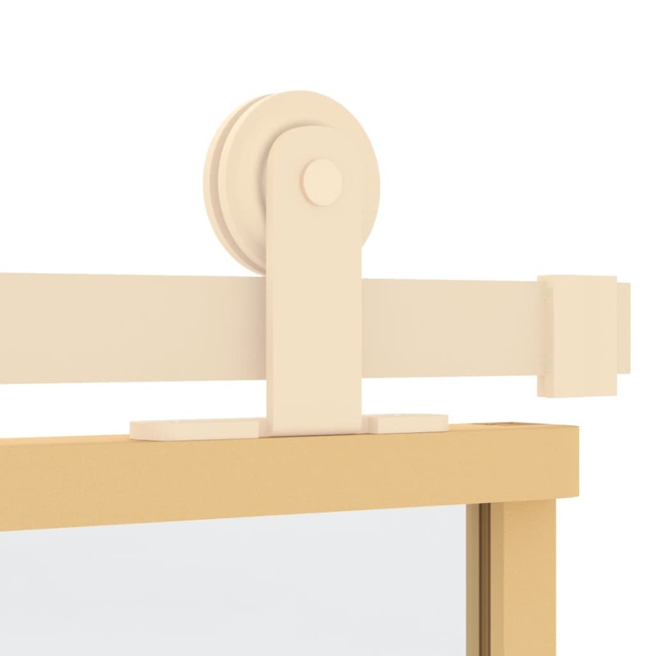 Puerta corredera dorada de vidrio ESG transparente y