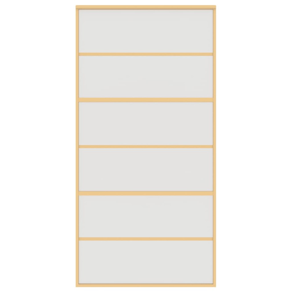 Puerta corredera dorada de vidrio ESG esmerilado y