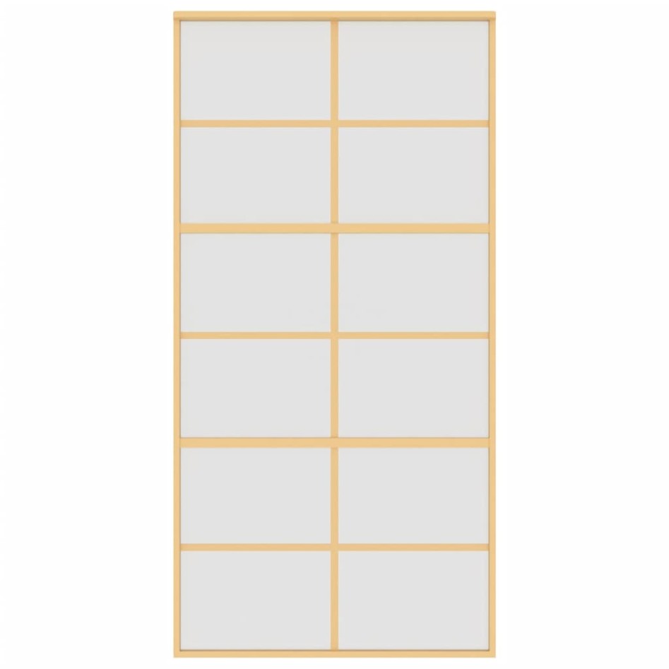 Puerta corredera dorada de vidrio ESG esmerilado y