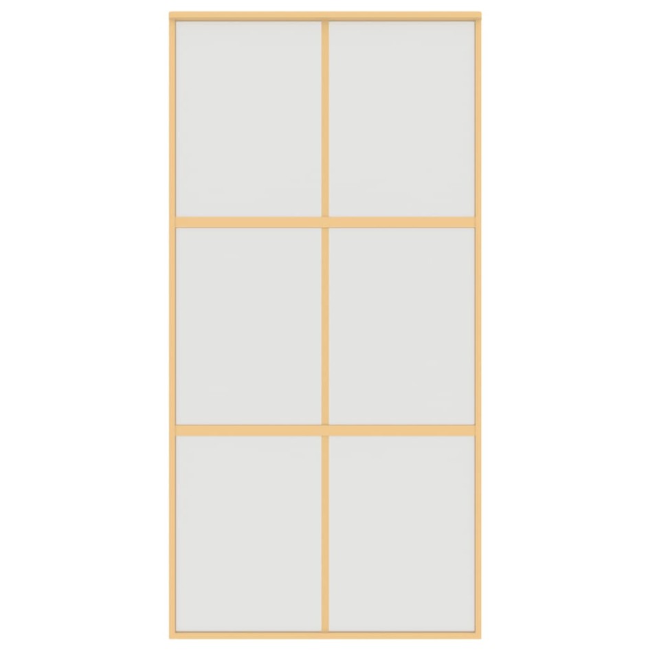 Puerta corredera dorada de vidrio ESG esmerilado y