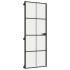 Puerta interior delgada negra vidrio y aluminio 76x201,5