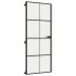 Puerta interior delgada negra vidrio y aluminio 83x201,5