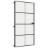 Puerta interior delgada negra vidrio y aluminio 102,5x201,5