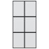Puerta corredera vidrio templado y aluminio negra 102,5x205