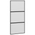 Puerta corredera vidrio templado y aluminio negra 102,5x205