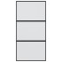 Puerta corredera vidrio templado y aluminio negra 102,5x205
