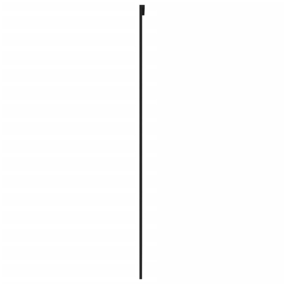 Puerta corredera vidrio templado y aluminio negra 102,5x205