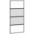 Puerta corredera vidrio templado y aluminio negra 102,5x205