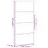 Puerta corredera vidrio templado y aluminio negra 102,5x205