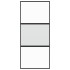 Puerta corredera vidrio templado y aluminio negra 90x205