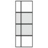 Puerta corredera vidrio templado y aluminio negra 76x205