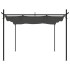 Pérgola con cubierta retráctil gris antracita 295x292x230