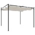 Pérgola con cubierta retráctil color crema 295x292x230