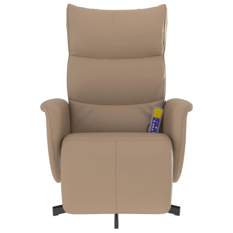 Sillón reclinable masaje reposapiés cuero sintético