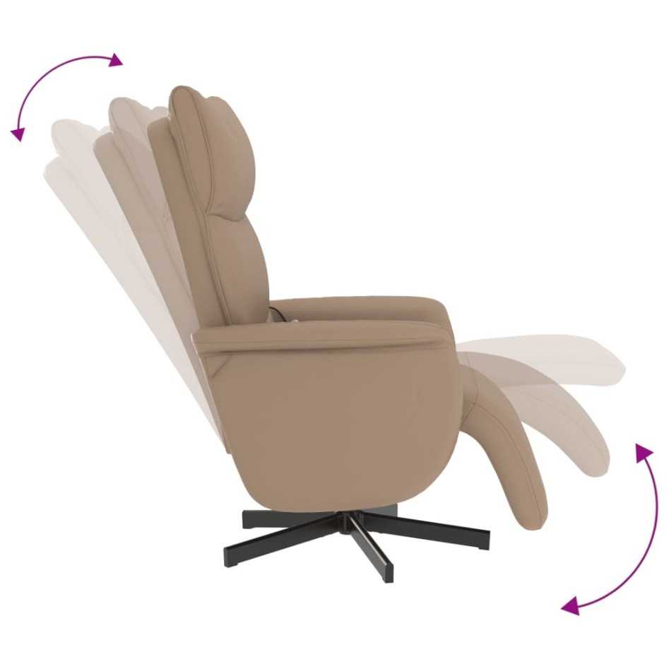 Sillón reclinable masaje reposapiés cuero sintético