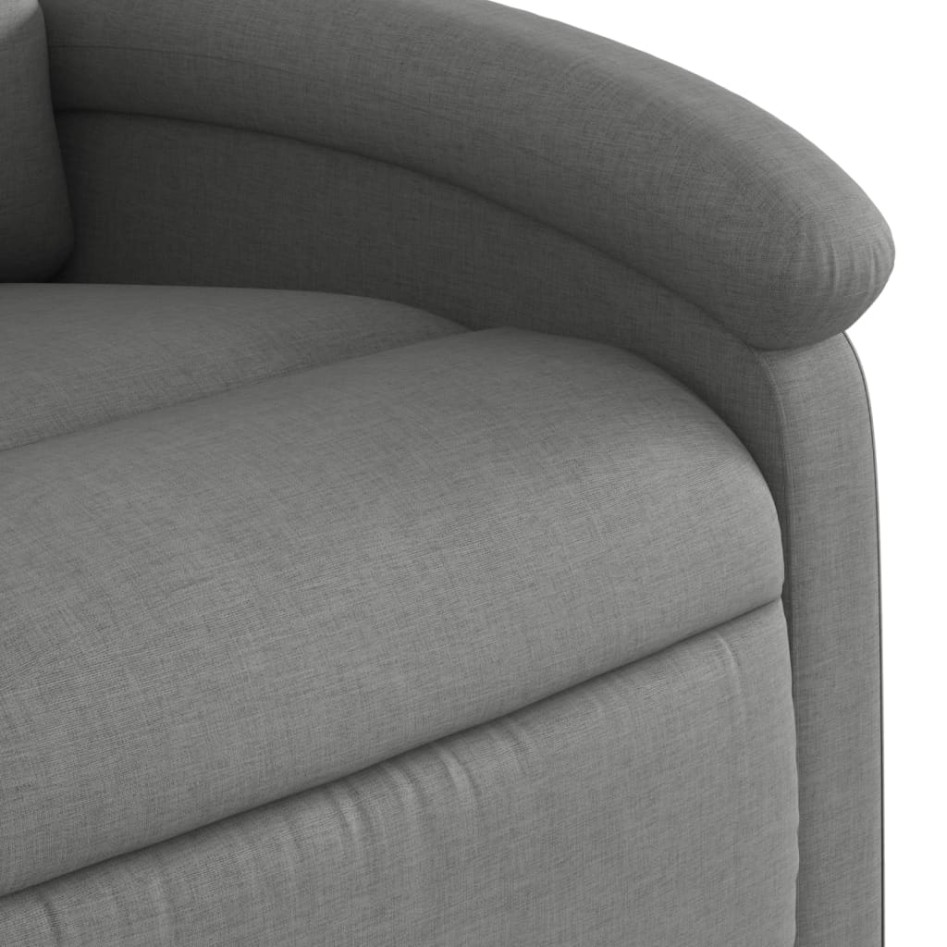 Sillón de masaje reclinable de tela gris