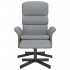 Sillón reclinable con reposapiés tela gris
